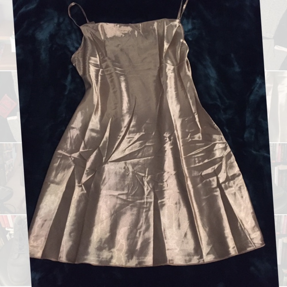 Gold Scoop Neck Dress